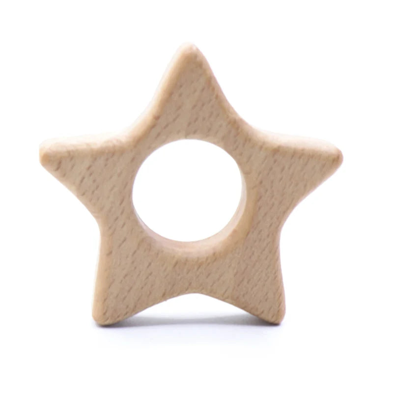 DIY Baby Gym Toys Wood Necklace Pendant Food Grade Wooden Teether Toys Tortoise Koala Whale Turtle Wooden Teething Toys