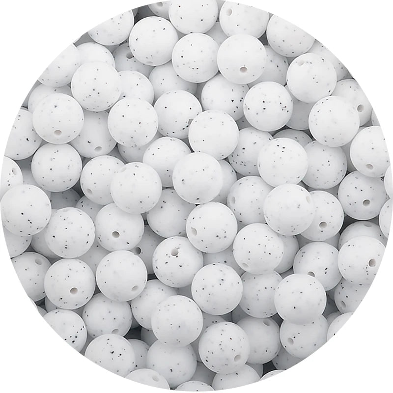 LOFCA 12mm 20pcs/lot Silicone Loose Beads Teething Beads DIY Chewable Colorful Teething For Infant Baby Teether Round