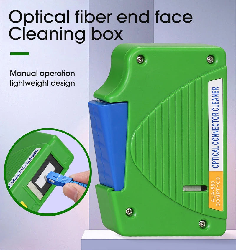 Optical Fiber End Face Cleaning Box SC/FC/LC/ST Fiber Wiping Tool Pigtail Cleaner FTTH Optic Fiber Cleaner Tools