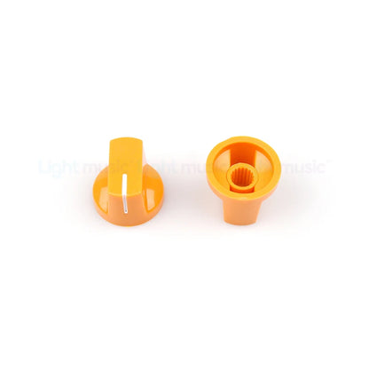 6Pcs Multi Color Flet Head Guitar Pedal Knob Electric Guitar Pot Potentiometer Knobs Guitar Accessories