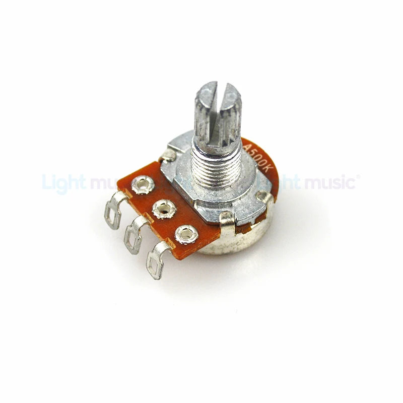 2pcs A500K B500K A250K B250K Potentiometer Splined Small Pot Electric Guitar Bass Effect Amp Tone Volume 15mm 18mm Shaft Parts