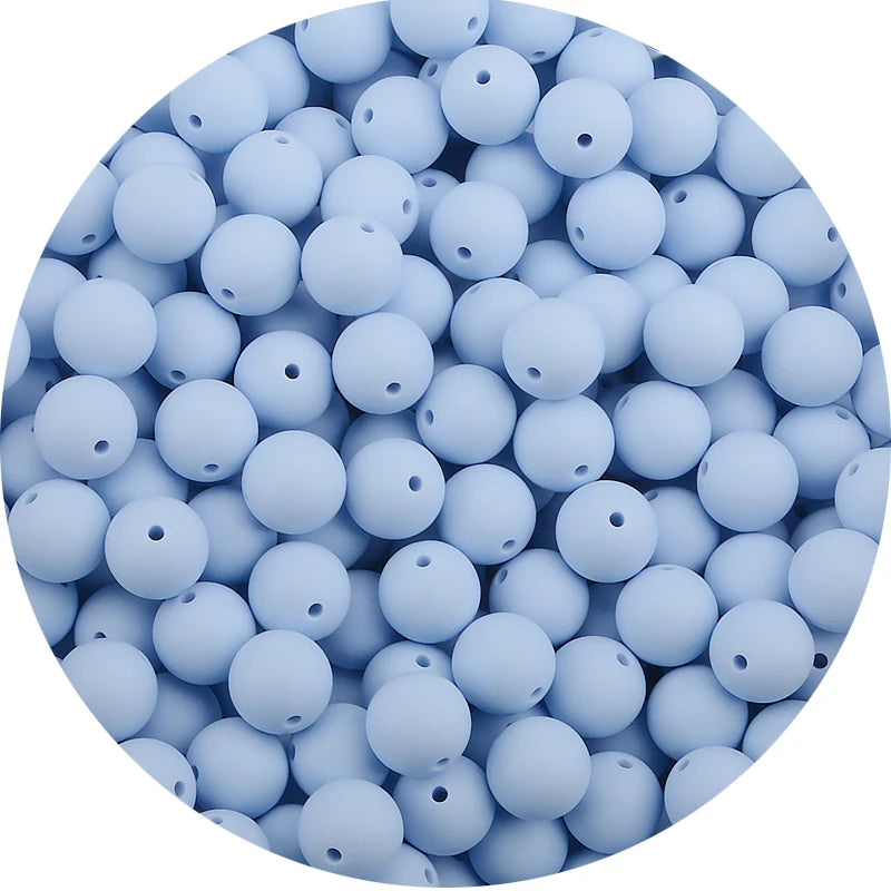 LOFCA 12mm 20pcs/lot Silicone Loose Beads Teething Beads DIY Chewable Colorful Teething For Infant Baby Teether Round