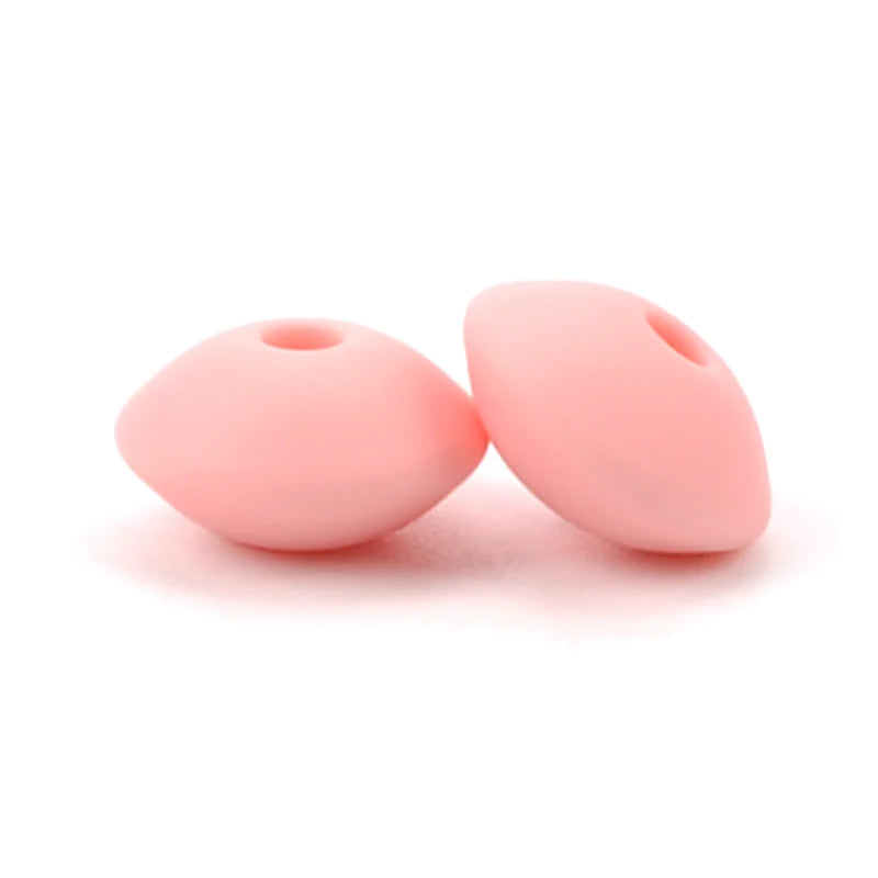 50pcs/lot 12mm Silicone lentil Beads Silicone BPA Free DIY Charms Newborn Nursing Accessory Teething Necklace Teething Toy