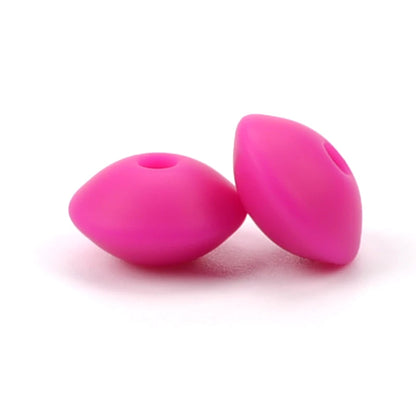 50pcs/lot 12mm Silicone lentil Beads Silicone BPA Free DIY Charms Newborn Nursing Accessory Teething Necklace Teething Toy
