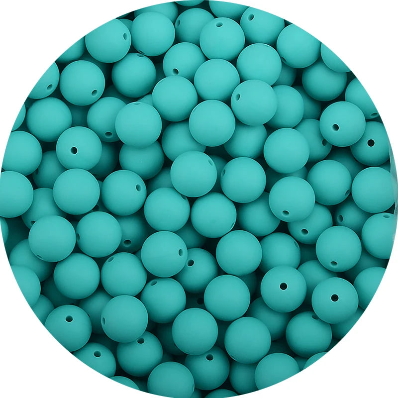 LOFCA 12mm 20pcs/lot Silicone Loose Beads Teething Beads DIY Chewable Colorful Teething For Infant Baby Teether Round
