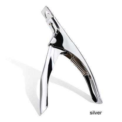 Professional Fake Nail Cutter Nail Cipper Tips Cutter U Type Acrylic Fake Nail Edge Trimmer Stainless Steel Nail Manicure Tools
