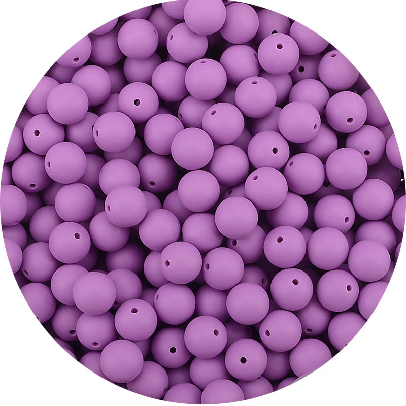 LOFCA 12mm 20pcs/lot Silicone Loose Beads Teething Beads DIY Chewable Colorful Teething For Infant Baby Teether Round