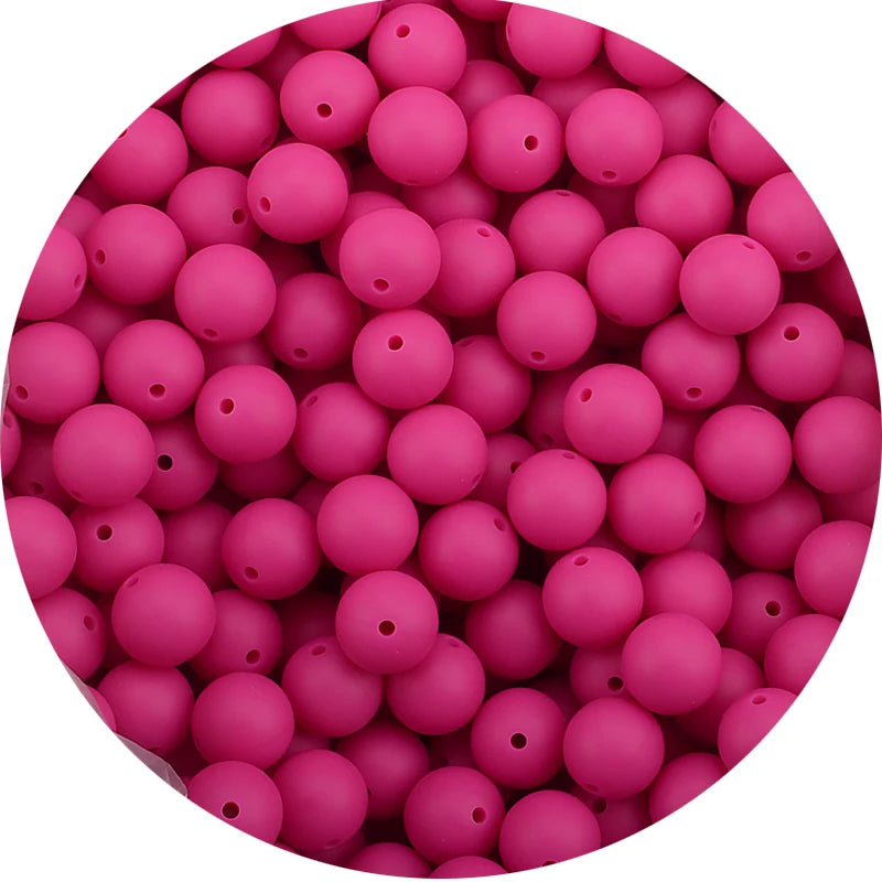 LOFCA 12mm 20pcs/lot Silicone Loose Beads Teething Beads DIY Chewable Colorful Teething For Infant Baby Teether Round