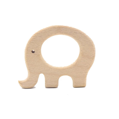 DIY Baby Gym Toys Wood Necklace Pendant Food Grade Wooden Teether Toys Tortoise Koala Whale Turtle Wooden Teething Toys