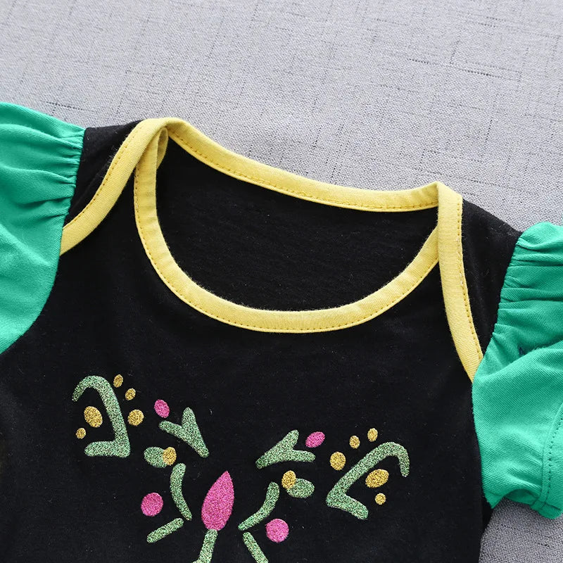 Baby Romper TUTU Dress With Headband Infant Baby Princess Girl Clothes Size 3-18M Cute Design Baby Dress Party Costumes