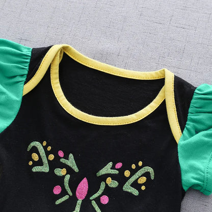 Baby Romper TUTU Dress With Headband Infant Baby Princess Girl Clothes Size 3-18M Cute Design Baby Dress Party Costumes