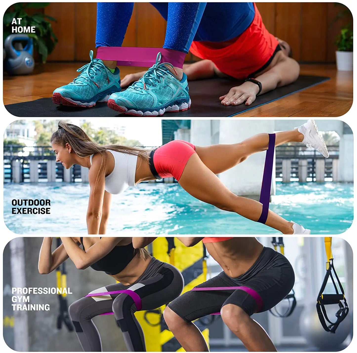 Tension Band Elastic Band, Yoga Fitness Shaping Legs Core Exercise, Strength Rehabilitation Training, Circular Resistance Circle