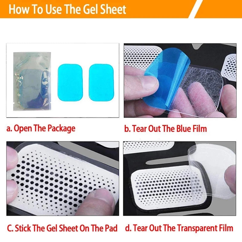 100Pcs Abs Stimulator Gel Pads Replacement Gel Stickers Hydrogel  For EMS Muscle Training Massager ABS Abdominal Trainer