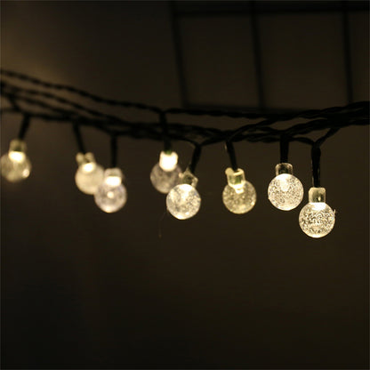 Solar Bubble Balls Lamp String Lights Outdoor Water Drops Outdoor Waterproof Orb Christmas Lights Patio Holiday Party