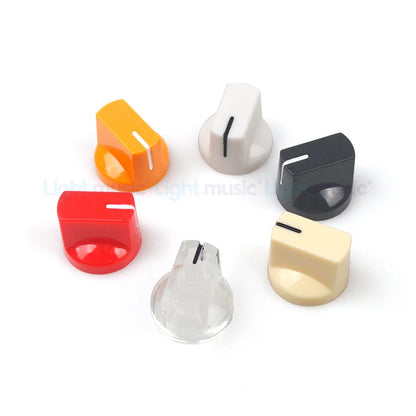 6Pcs Multi Color Flet Head Guitar Pedal Knob Electric Guitar Pot Potentiometer Knobs Guitar Accessories