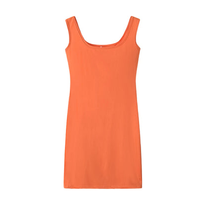 2023 Summer New Women's Solid Color Strap Casual Dress