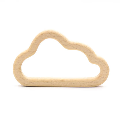 DIY Baby Gym Toys Wood Necklace Pendant Food Grade Wooden Teether Toys Tortoise Koala Whale Turtle Wooden Teething Toys