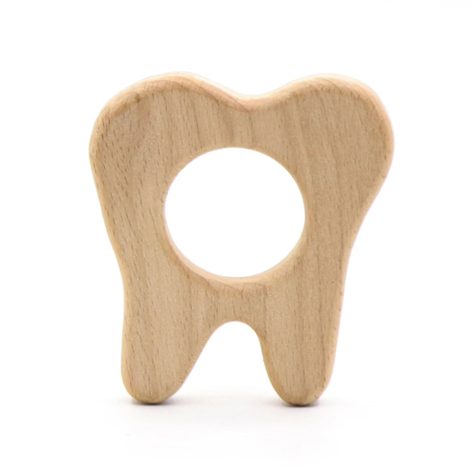 DIY Baby Gym Toys Wood Necklace Pendant Food Grade Wooden Teether Toys Tortoise Koala Whale Turtle Wooden Teething Toys