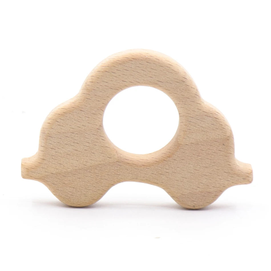 DIY Baby Gym Toys Wood Necklace Pendant Food Grade Wooden Teether Toys Tortoise Koala Whale Turtle Wooden Teething Toys