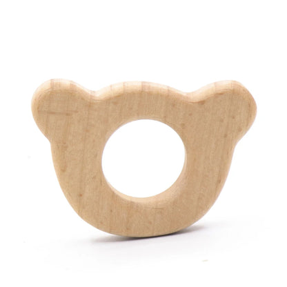 DIY Baby Gym Toys Wood Necklace Pendant Food Grade Wooden Teether Toys Tortoise Koala Whale Turtle Wooden Teething Toys