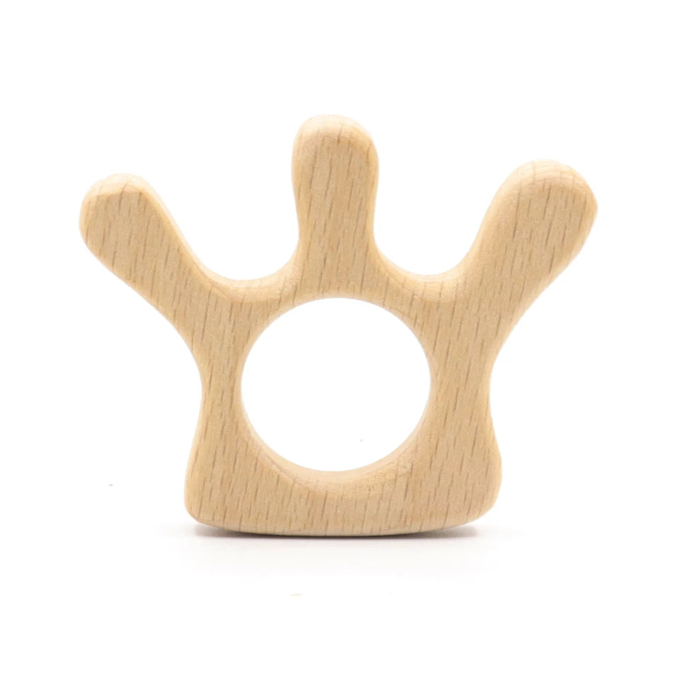 DIY Baby Gym Toys Wood Necklace Pendant Food Grade Wooden Teether Toys Tortoise Koala Whale Turtle Wooden Teething Toys
