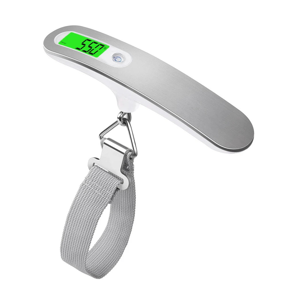 50kg Hanging Baggage Scale Digital Luggage Scale LCD Display Portable Suitcase Weighing Scale Travel Luggage Weight Scale
