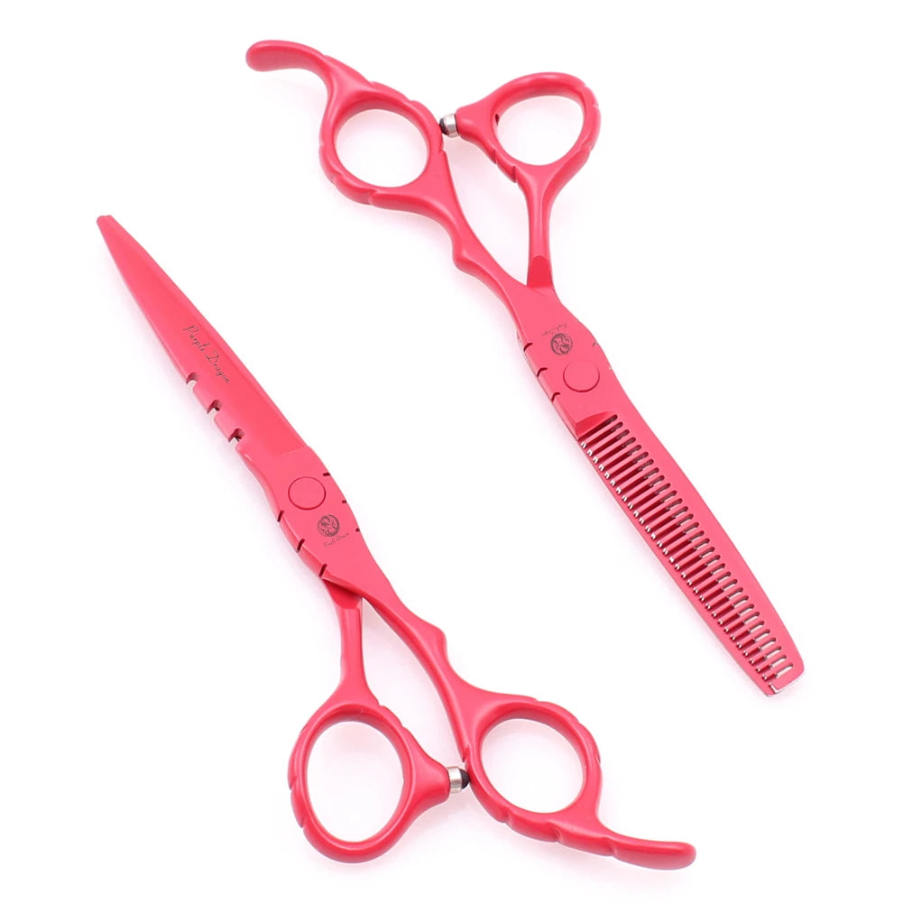 Hair Scissors 5.5" 6" Purple Dragon Stainless Professional Hairdressing Scissors Thinning Shears Hair Scissor Dropshipping Z1010