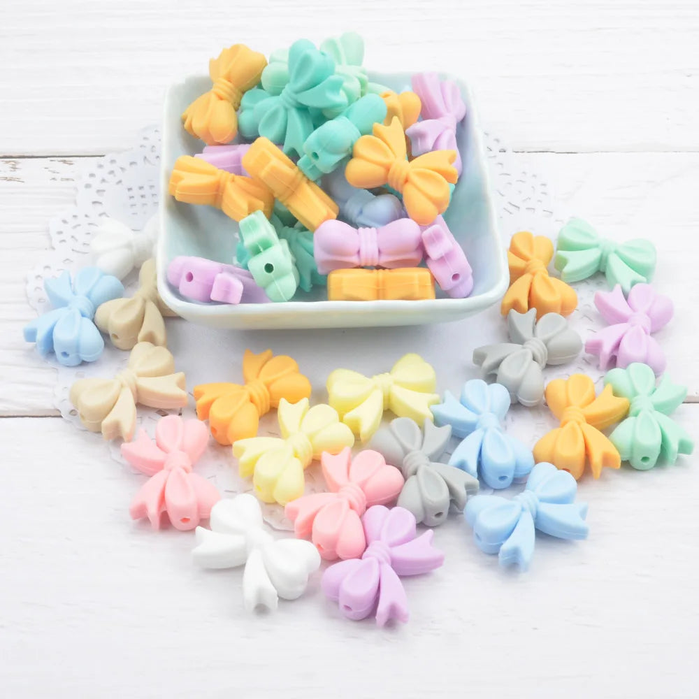 LOFCA 10pcs/lot Silicone Crown Beads BPA Free Silicon Teething Beads Baby Chew Teething Necklace DIY Pacifier Clips Accessory