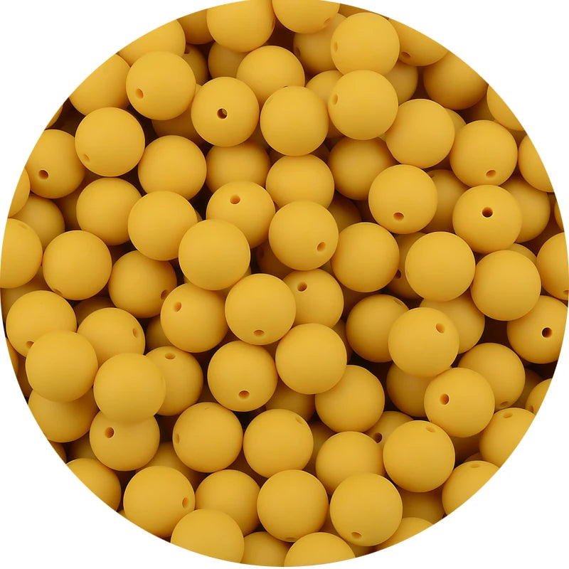 LOFCA 12mm 20pcs/lot Silicone Loose Beads Teething Beads DIY Chewable Colorful Teething For Infant Baby Teether Round