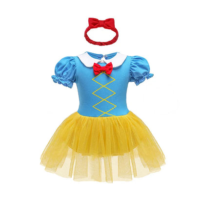Baby Romper TUTU Dress With Headband Infant Baby Princess Girl Clothes Size 3-18M Cute Design Baby Dress Party Costumes