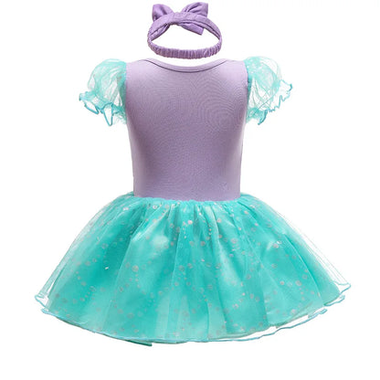 Baby Romper TUTU Dress With Headband Infant Baby Princess Girl Clothes Size 3-18M Cute Design Baby Dress Party Costumes