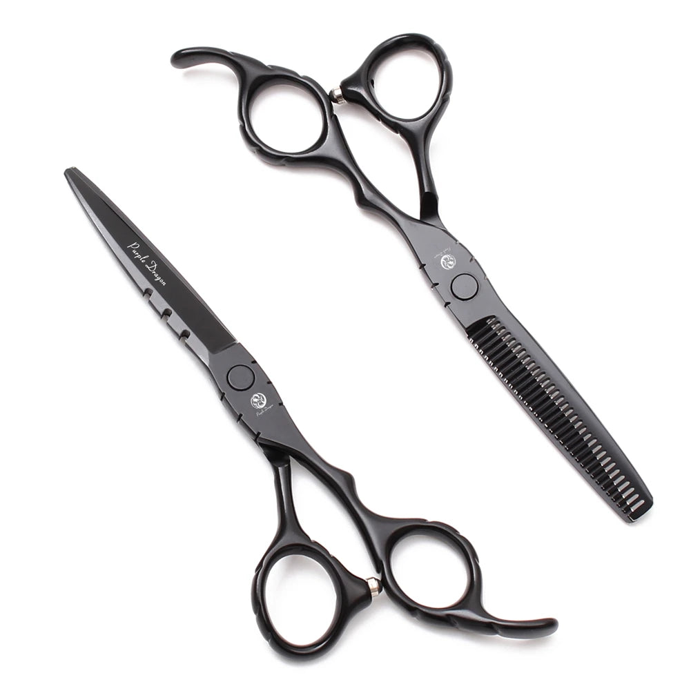 Hair Scissors 5.5" 6" Purple Dragon Stainless Professional Hairdressing Scissors Thinning Shears Hair Scissor Dropshipping Z1010