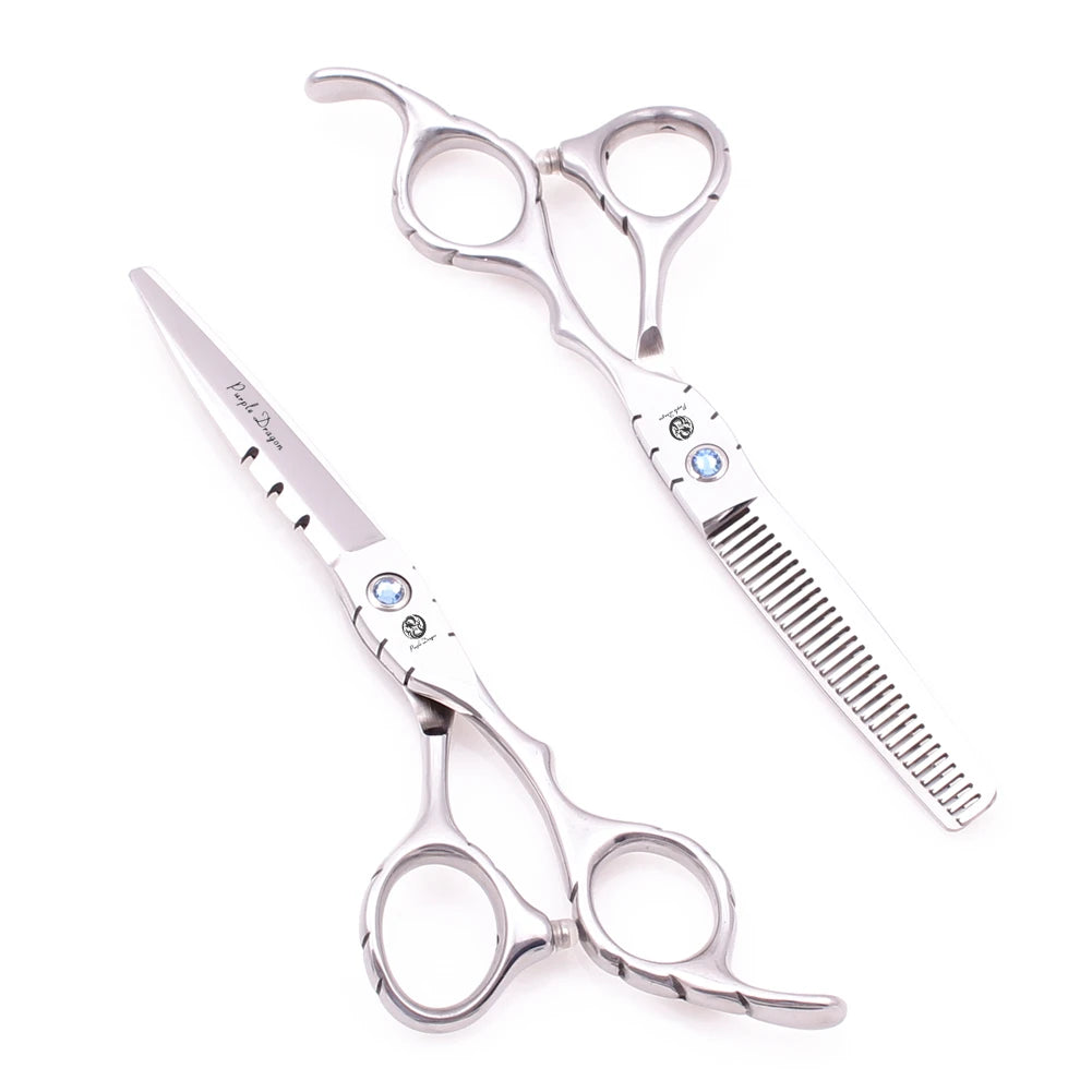 Hair Scissors 5.5" 6" Purple Dragon Stainless Professional Hairdressing Scissors Thinning Shears Hair Scissor Dropshipping Z1010