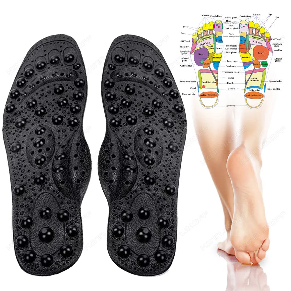 Magnetic Therapy Massage Insoles For Shoes Foot Acupressure Enhanced Magnetic Insole Point Therapy Feet Body Detox Insert Pads