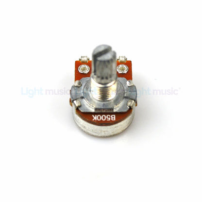 2pcs A500K B500K A250K B250K Potentiometer Splined Small Pot Electric Guitar Bass Effect Amp Tone Volume 15mm 18mm Shaft Parts