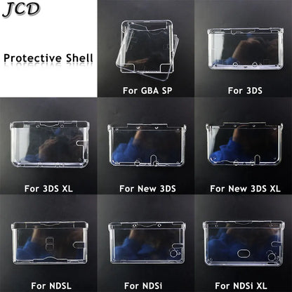 JCD Plastic Clear Crystal Protective Hard Shell Skin Case Cover For GBA SP NDSL DSI NDSi XL 3DS XL New 3DS XL LL Console