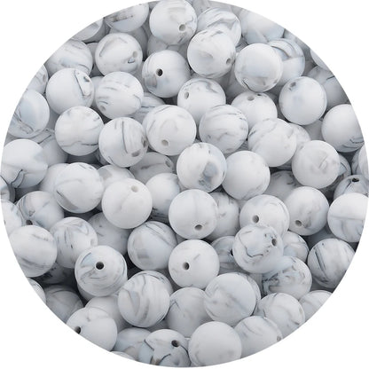LOFCA 12mm 20pcs/lot Silicone Loose Beads Teething Beads DIY Chewable Colorful Teething For Infant Baby Teether Round