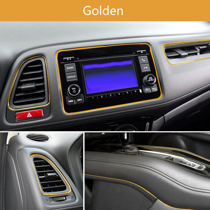 Car Moulding Decoration Flexible Strips1/3/5M Interior Auto Mouldings Car Cover Trim Dashboard Door Edgein Car-styling Universal