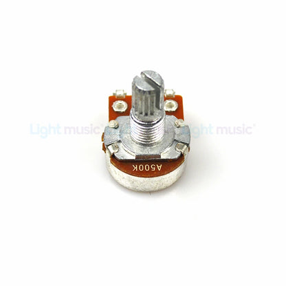 2pcs A500K B500K A250K B250K Potentiometer Splined Small Pot Electric Guitar Bass Effect Amp Tone Volume 15mm 18mm Shaft Parts