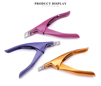 Professional Fake Nail Cutter Nail Cipper Tips Cutter U Type Acrylic Fake Nail Edge Trimmer Stainless Steel Nail Manicure Tools