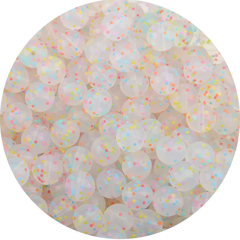 LOFCA 12mm 20pcs/lot Silicone Loose Beads Teething Beads DIY Chewable Colorful Teething For Infant Baby Teether Round