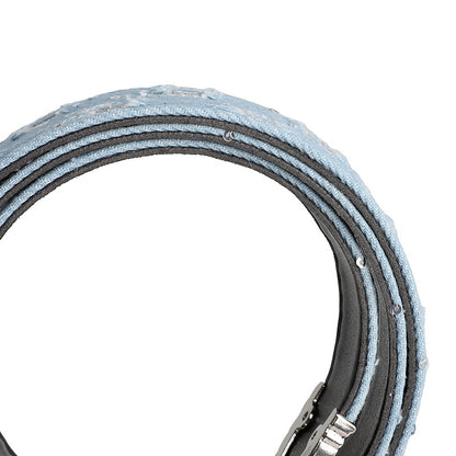 Women's Retro Casual Trend Rhinestone Buckle Belt, Street Ripped Denim Style Punk Rock Versatile Fashion Accessory，For Men Women