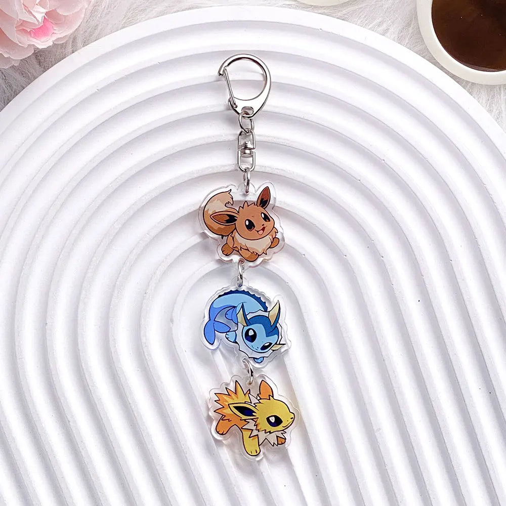 Pokémon Characters Pikachu Bulbasaur Jigglypuff Acrylic Keychain Bag Charms Accessories Backpack Pendant Key Holder Friend Gifts