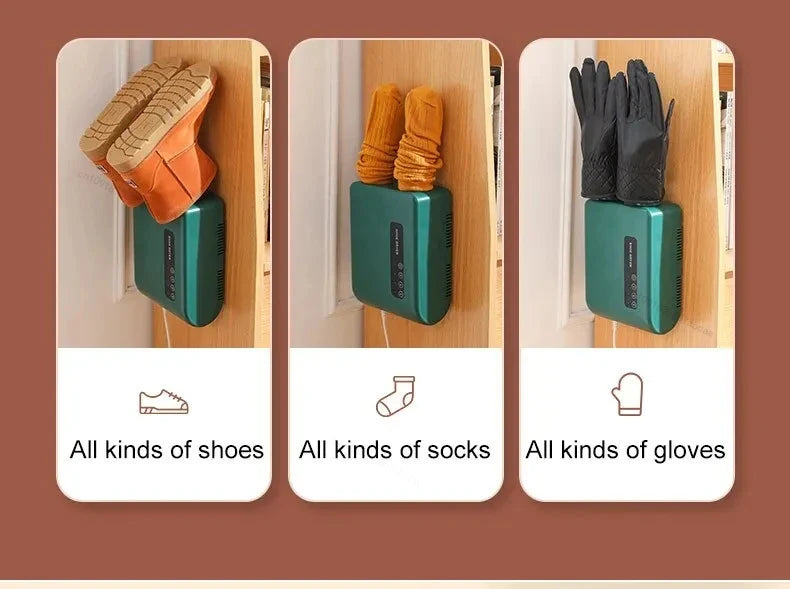 220V Electric Shoe Dryer, Portable Shoe & Boot Drying Machine with Sterilization Deodorization, Heated Foot Protector for Gloves