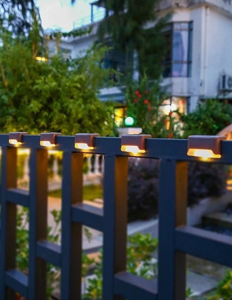 1~12PCS Solar Deck Light Outdoor IP65 Waterproof Solar Power Garden Lamps for Railing Stairs Step Fence Yard Patio Pathway