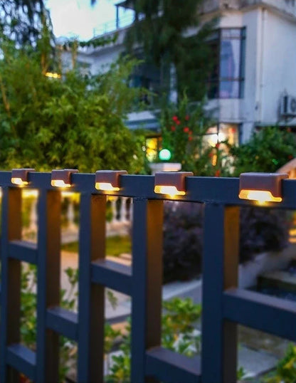 1~12PCS Solar Deck Light Outdoor IP65 Waterproof Solar Power Garden Lamps for Railing Stairs Step Fence Yard Patio Pathway