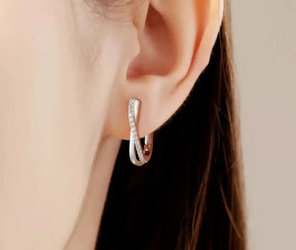 Star Twisted Line Earrings Jewelry Versatile Hoop Earrings For Women Jewelry Fine Birthday Party Gifts