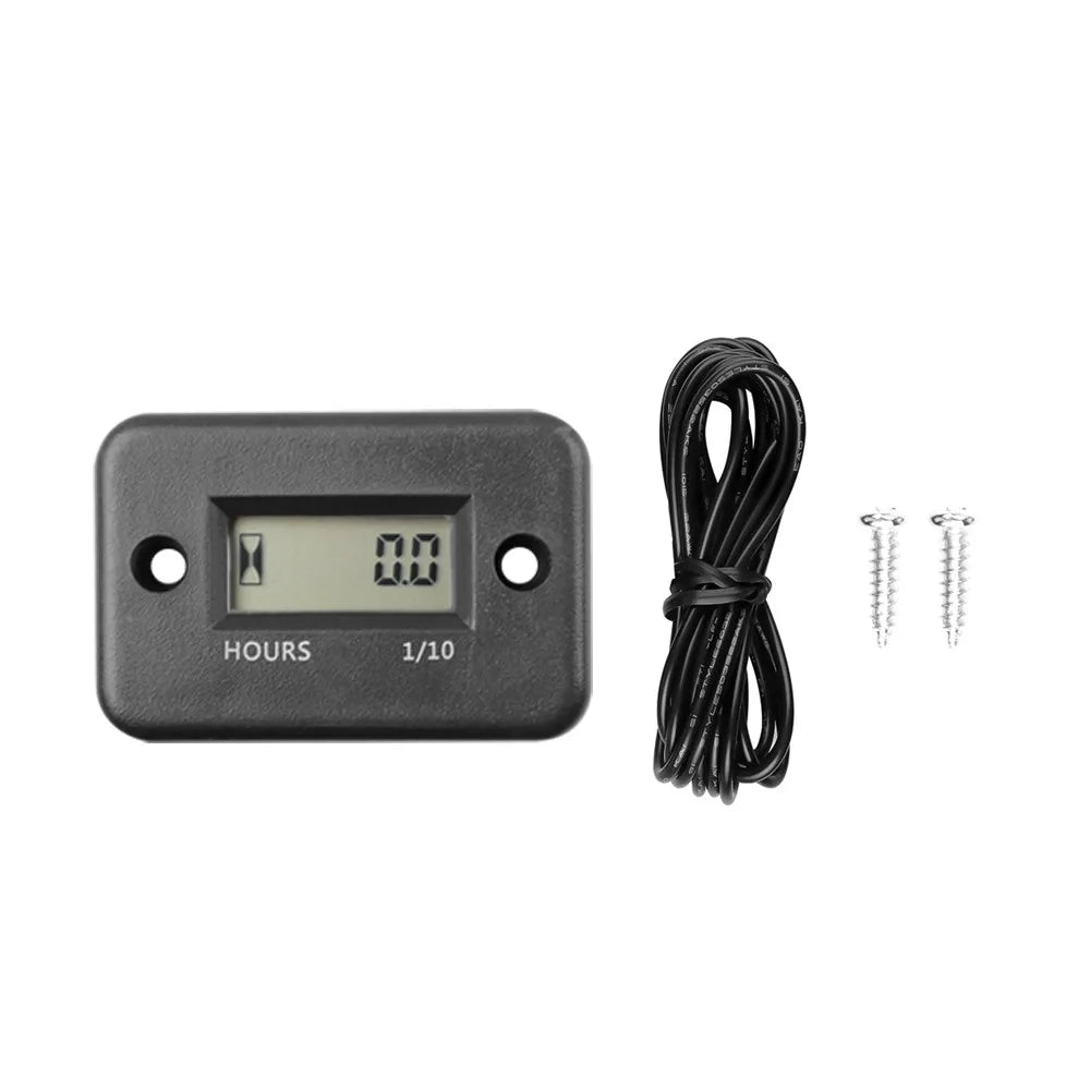 New Waterproof Digital LCD Counter Hour Meter for Bike Motorcycle ATV Snowmobile Marine Engine
