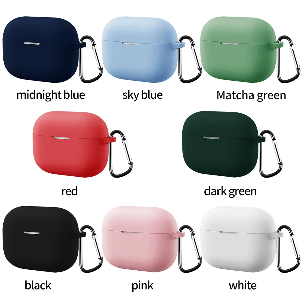 Silicone Case For Huawei FreeBuds SE4 Cases Solid Color Cover Shockproof Protective Sleeve For Huawei FreeBuds SE 4 With Hook