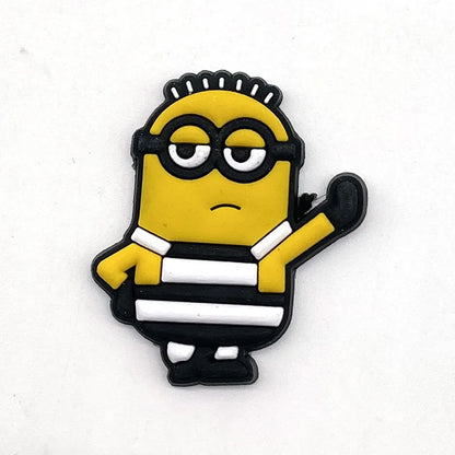 12-36Pcs Minion Cartoon Shoe Charms For Slides Sandals,PVC Shoe Decorations Accessories For Christmas Birthday Gift Party